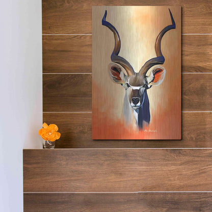 Luxe Metal Art 'Antelope Head' by Ata Alishahi, Metal Wall Art,12x16