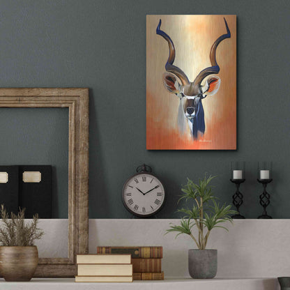 Luxe Metal Art 'Antelope Head' by Ata Alishahi, Metal Wall Art,12x16