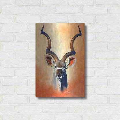 Luxe Metal Art 'Antelope Head' by Ata Alishahi, Metal Wall Art,16x24