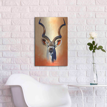 Luxe Metal Art 'Antelope Head' by Ata Alishahi, Metal Wall Art,16x24