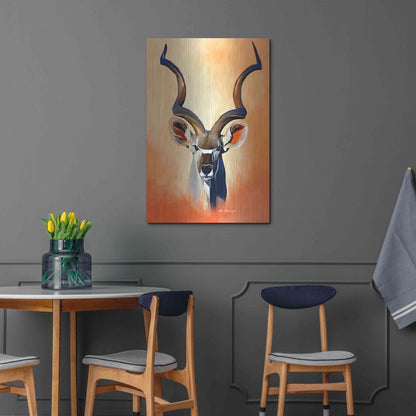 Luxe Metal Art 'Antelope Head' by Ata Alishahi, Metal Wall Art,24x36