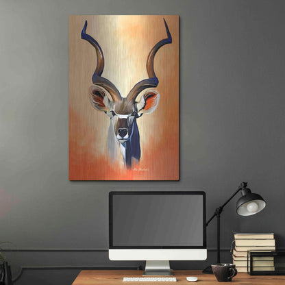 Luxe Metal Art 'Antelope Head' by Ata Alishahi, Metal Wall Art,24x36