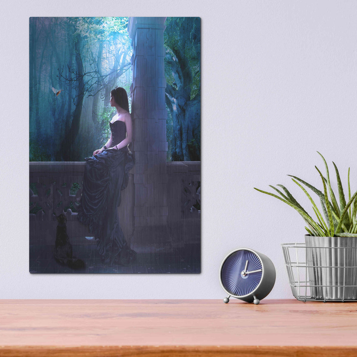 Luxe Metal Art 'Princess Castel' by Ata Alishahi, Metal Wall Art,12x16