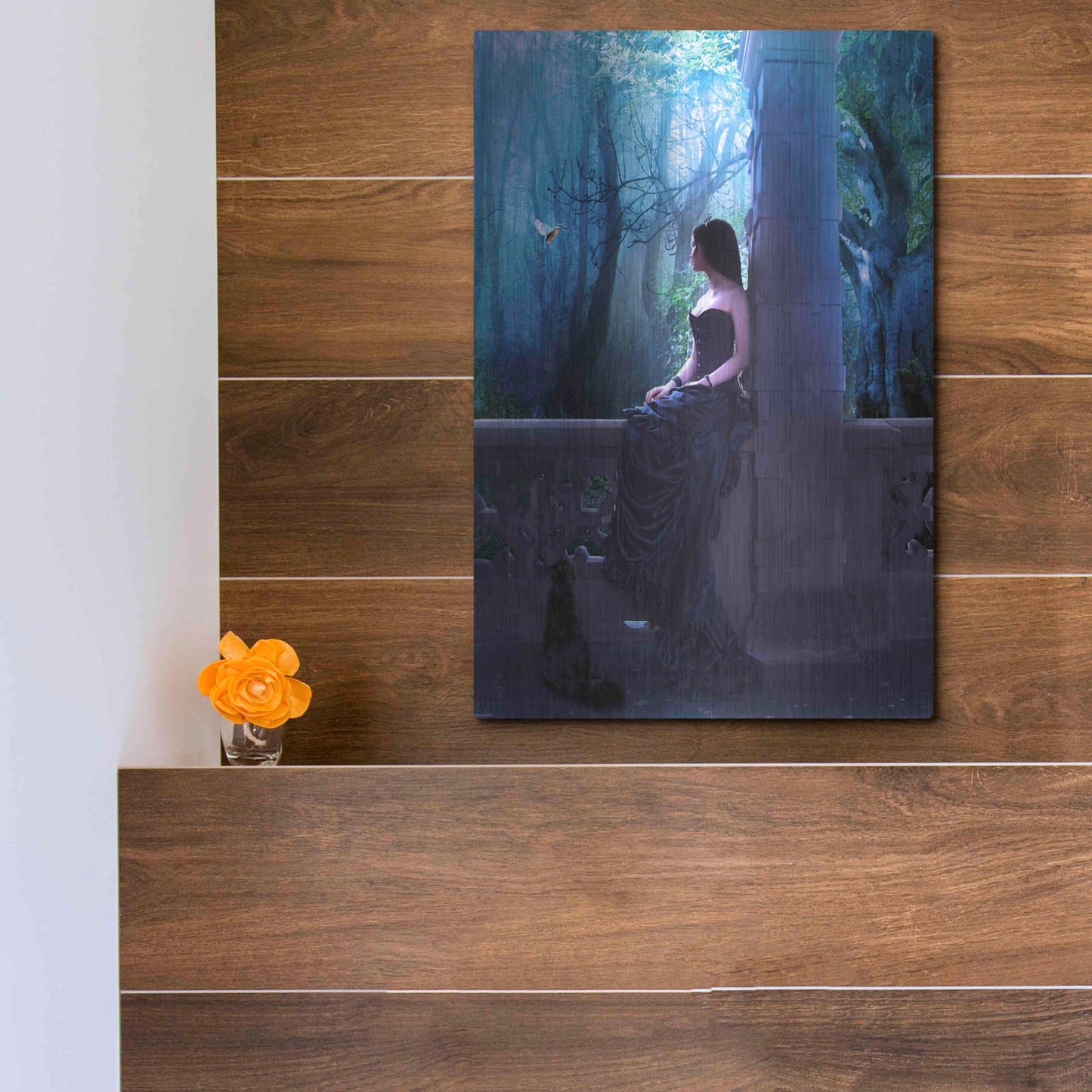 Luxe Metal Art 'Princess Castel' by Ata Alishahi, Metal Wall Art,12x16