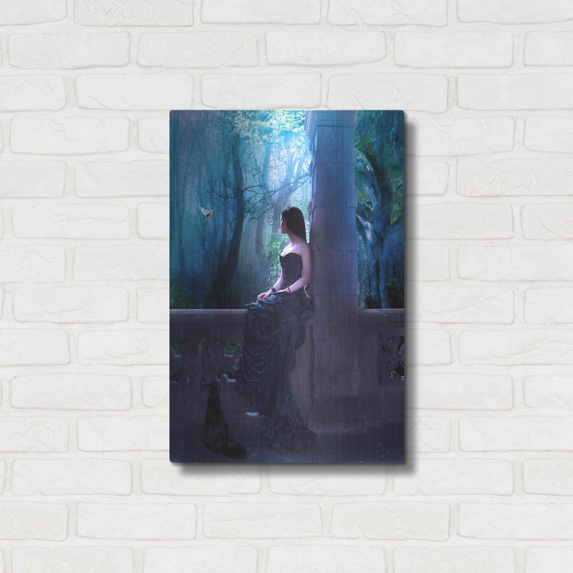 Luxe Metal Art 'Princess Castel' by Ata Alishahi, Metal Wall Art,16x24