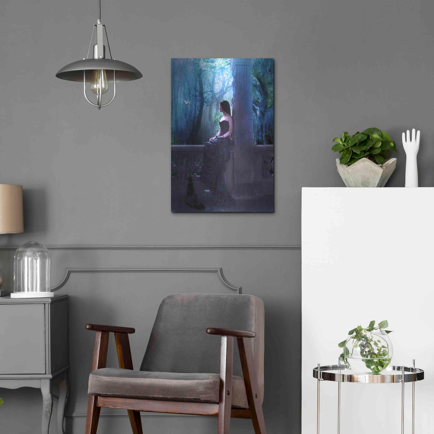 Luxe Metal Art 'Princess Castel' by Ata Alishahi, Metal Wall Art,16x24