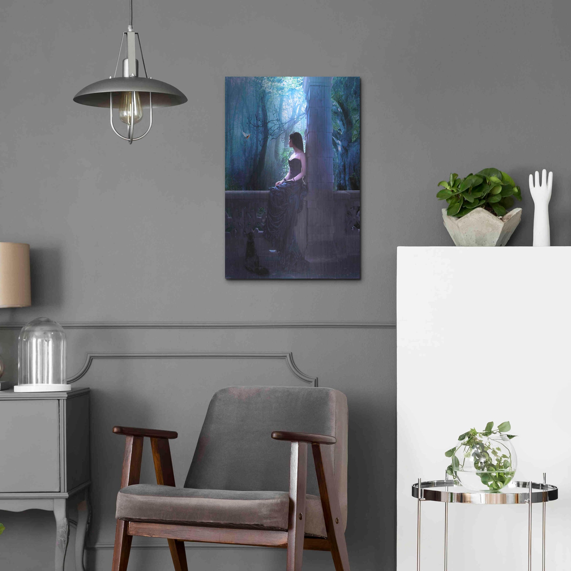 Luxe Metal Art 'Princess Castel' by Ata Alishahi, Metal Wall Art,16x24