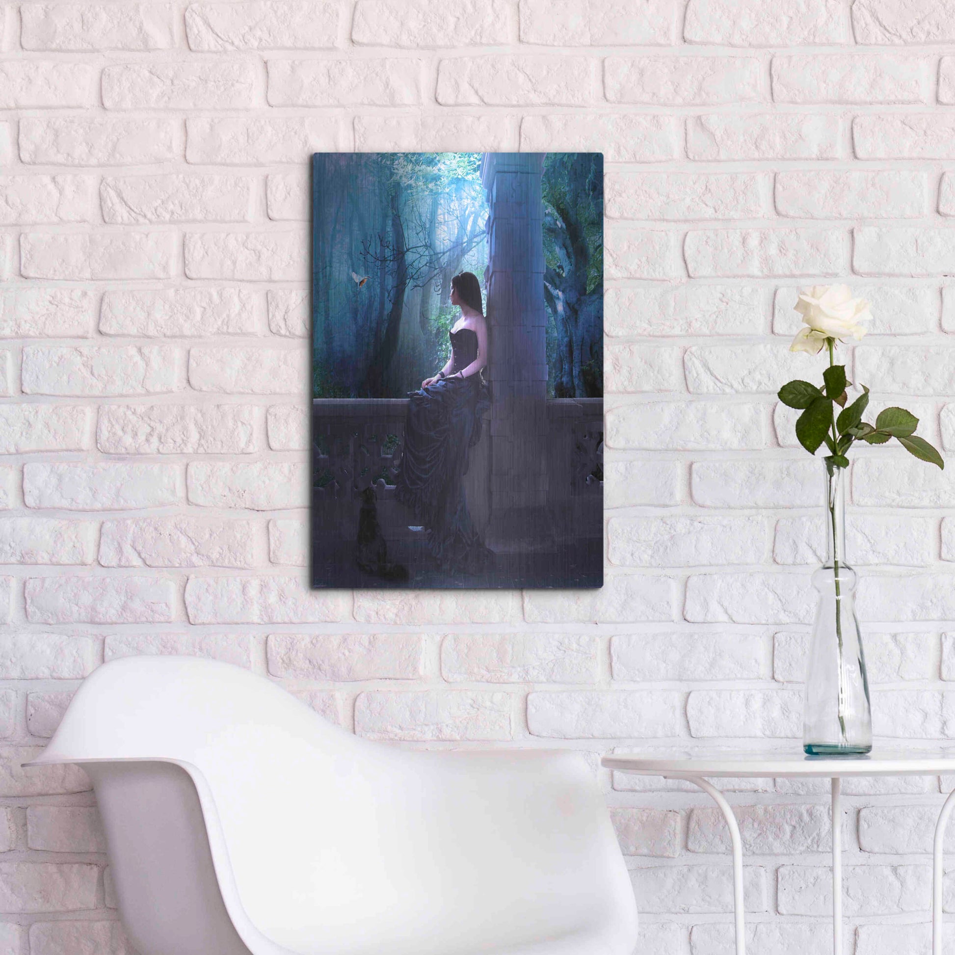 Luxe Metal Art 'Princess Castel' by Ata Alishahi, Metal Wall Art,16x24