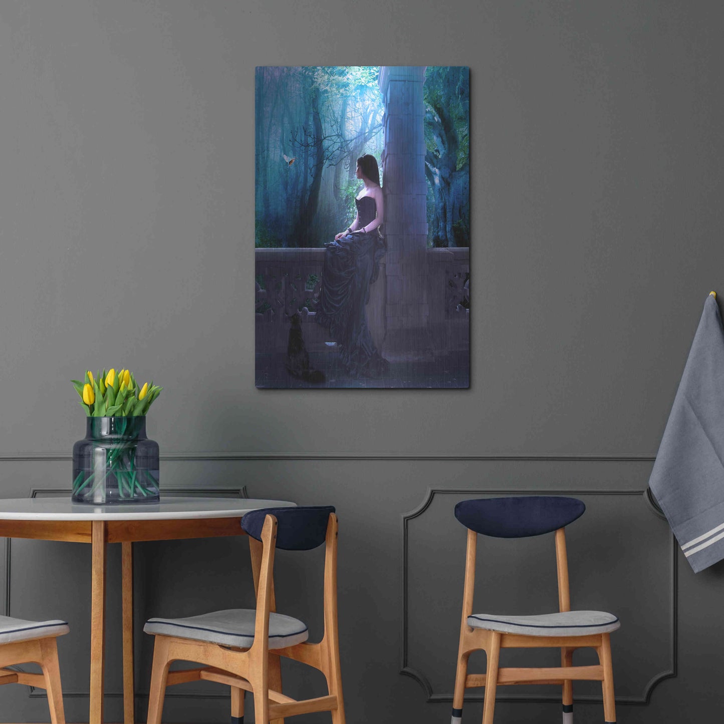 Luxe Metal Art 'Princess Castel' by Ata Alishahi, Metal Wall Art,24x36