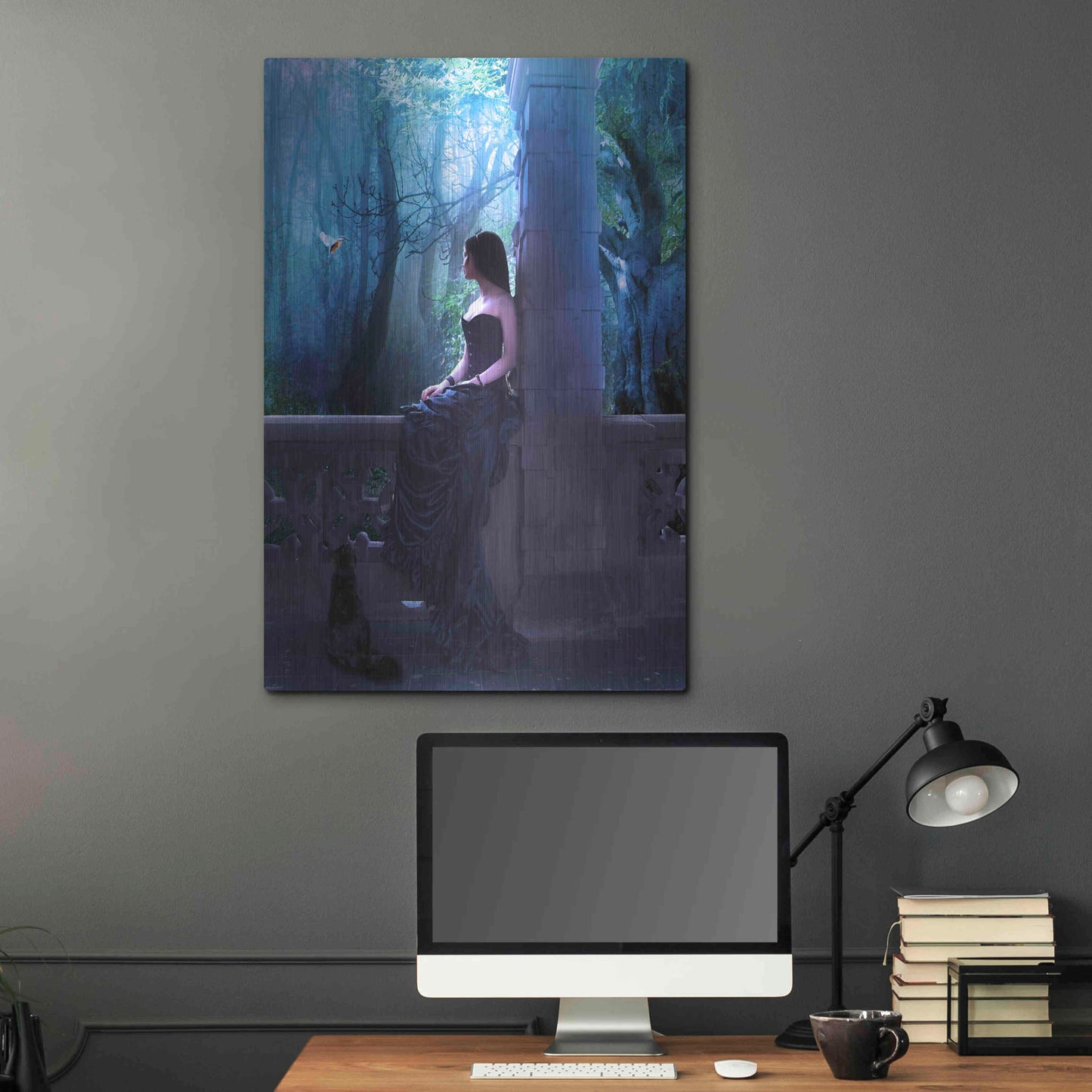 Luxe Metal Art 'Princess Castel' by Ata Alishahi, Metal Wall Art,24x36