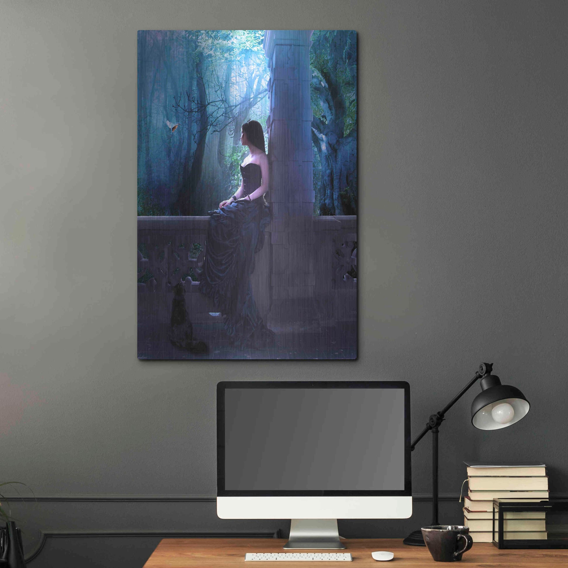 Luxe Metal Art 'Princess Castel' by Ata Alishahi, Metal Wall Art,24x36