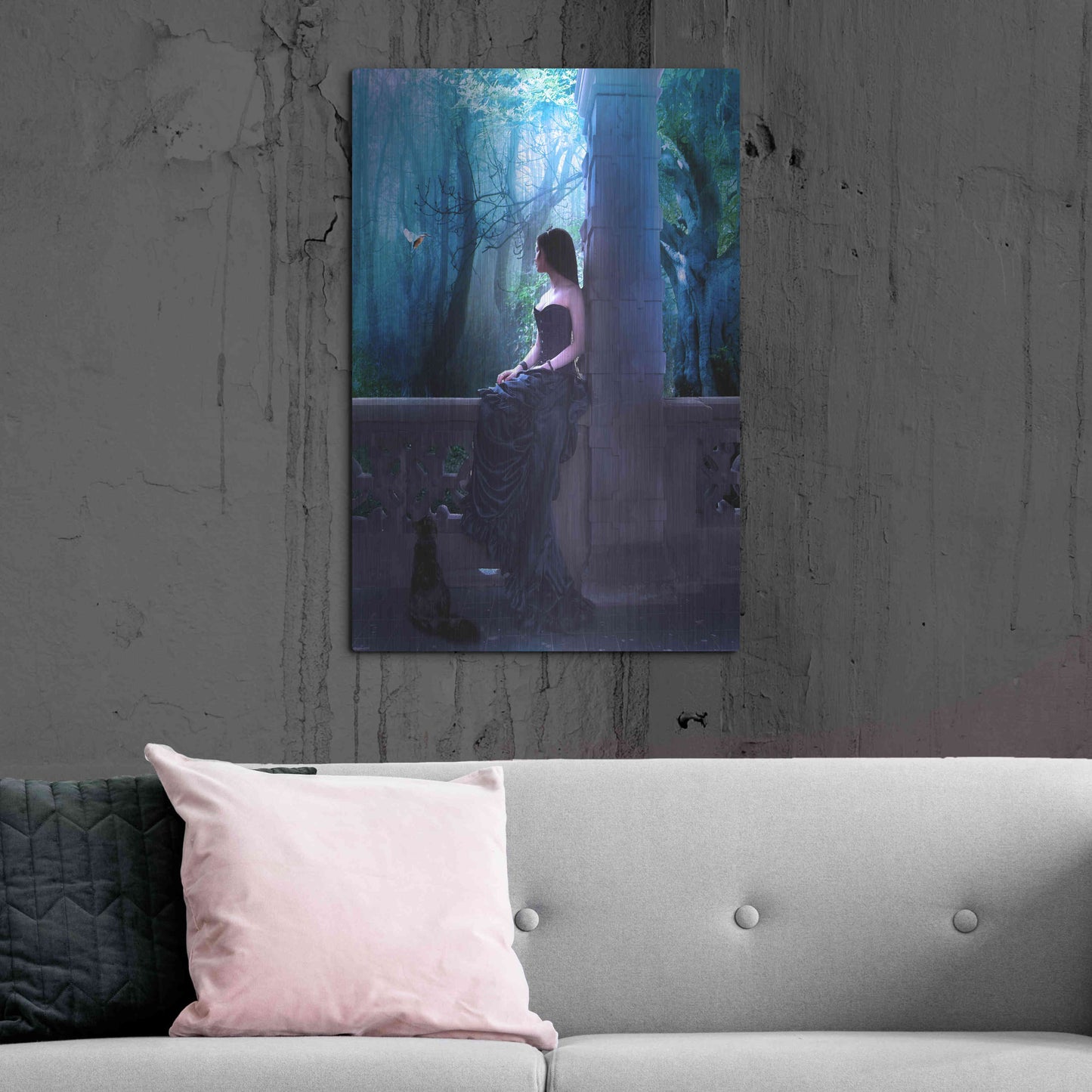 Luxe Metal Art 'Princess Castel' by Ata Alishahi, Metal Wall Art,24x36