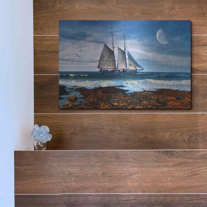 Luxe Metal Art 'Seascape' by Ata Alishahi, Metal Wall Art,16x12