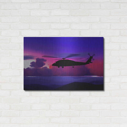 Luxe Metal Art 'Helicopter' by Ata Alishahi, Metal Wall Art,36x24