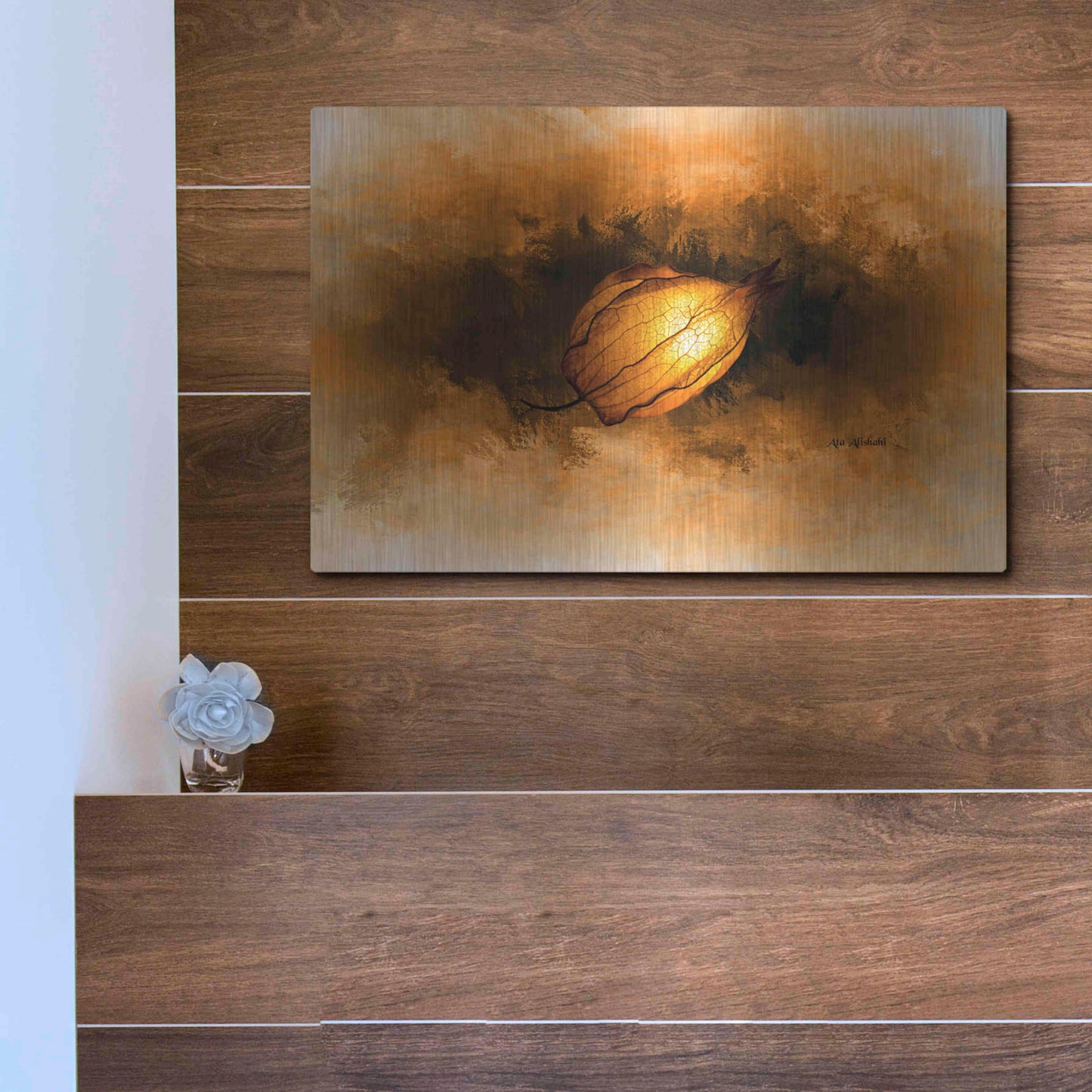 Luxe Metal Art 'Seed' by Ata Alishahi, Metal Wall Art,16x12