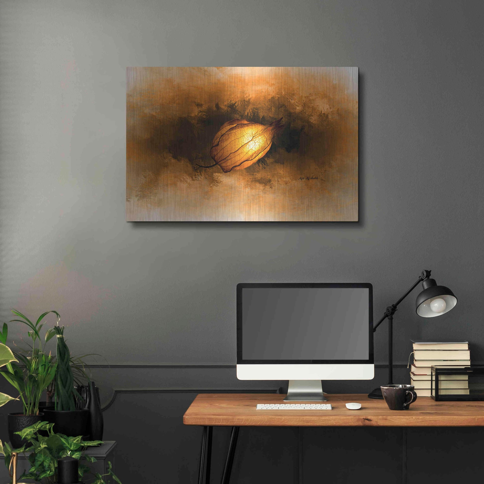 Luxe Metal Art 'Seed' by Ata Alishahi, Metal Wall Art,36x24