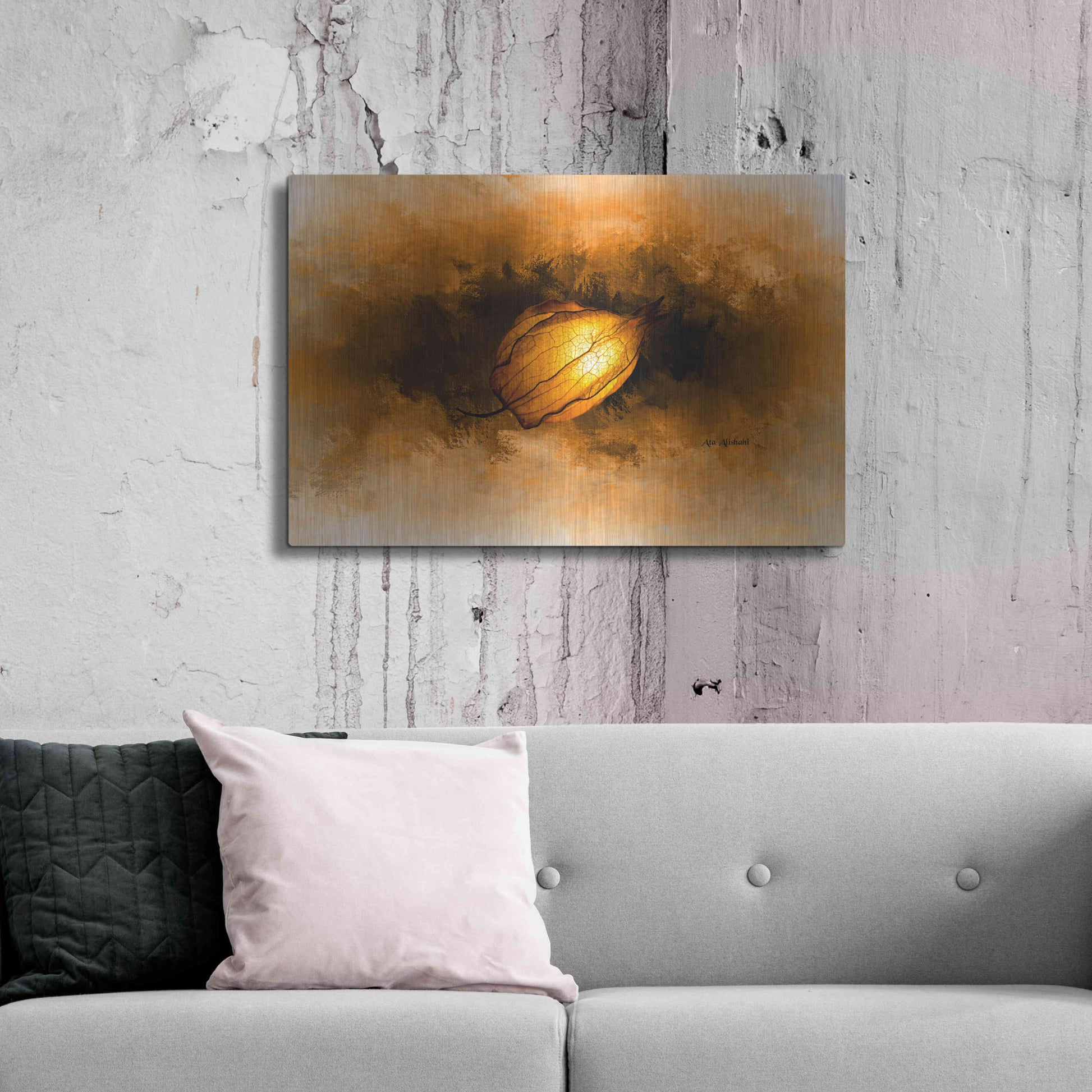 Luxe Metal Art 'Seed' by Ata Alishahi, Metal Wall Art,36x24