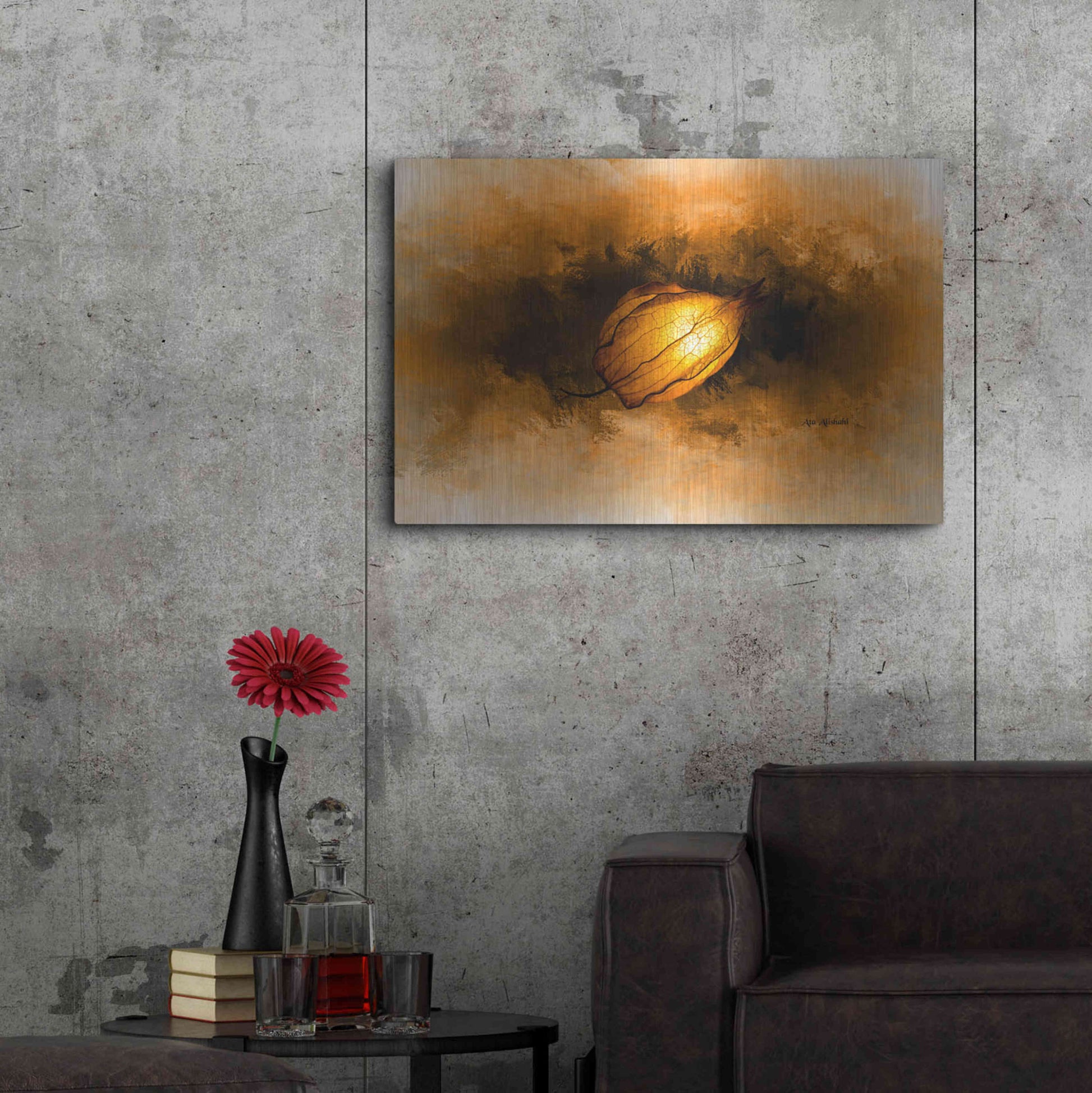 Luxe Metal Art 'Seed' by Ata Alishahi, Metal Wall Art,36x24