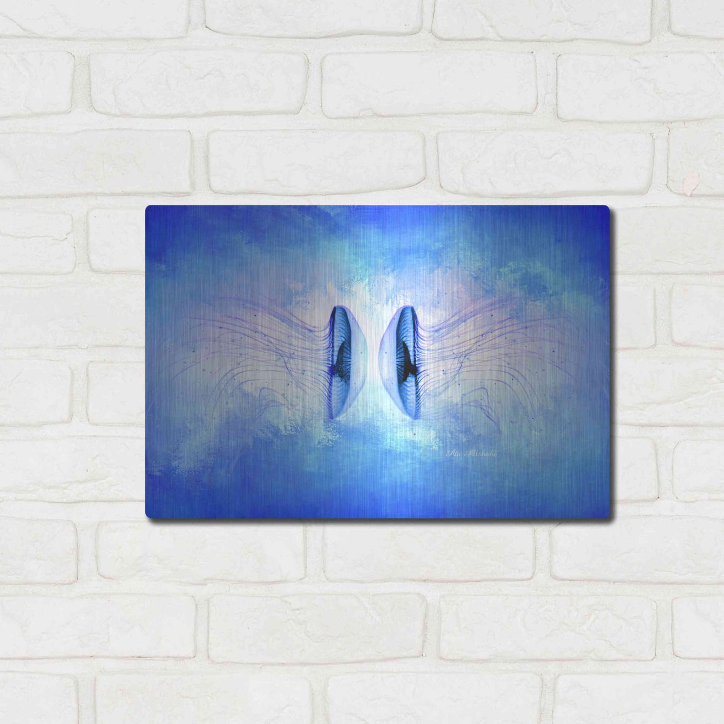 Luxe Metal Art 'Ocean Life' by Ata Alishahi, Metal Wall Art,16x12