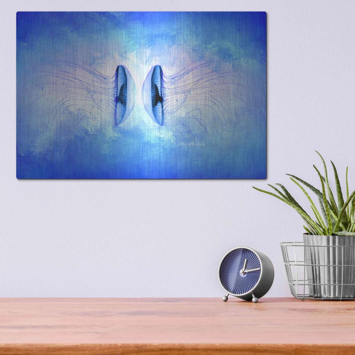 Luxe Metal Art 'Ocean Life' by Ata Alishahi, Metal Wall Art,16x12