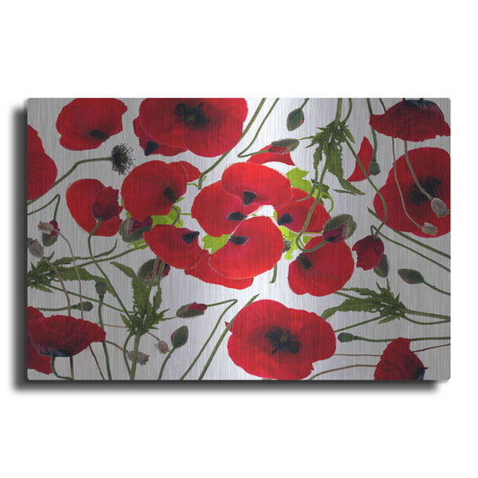 Luxe Metal Art 'Poppy Flower' by Ata Alishahi, Metal Wall Art