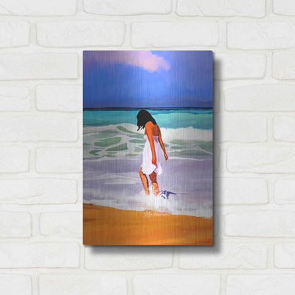 Luxe Metal Art 'Beach Day' by Ata Alishahi, Metal Wall Art,12x16