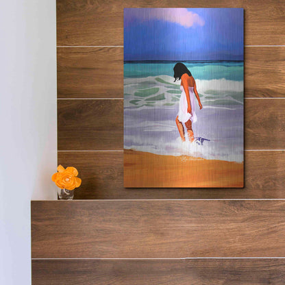 Luxe Metal Art 'Beach Day' by Ata Alishahi, Metal Wall Art,12x16