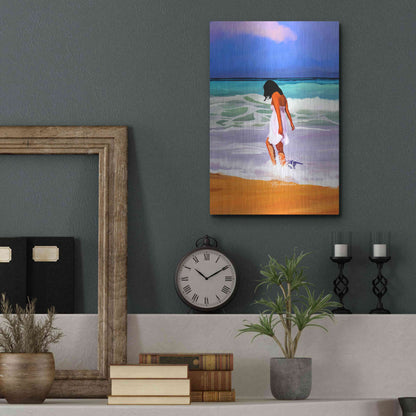 Luxe Metal Art 'Beach Day' by Ata Alishahi, Metal Wall Art,12x16