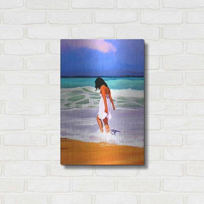 Luxe Metal Art 'Beach Day' by Ata Alishahi, Metal Wall Art,16x24