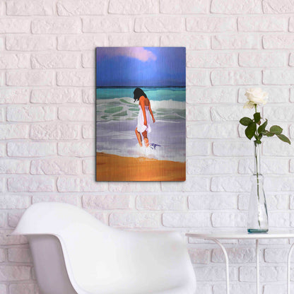 Luxe Metal Art 'Beach Day' by Ata Alishahi, Metal Wall Art,16x24