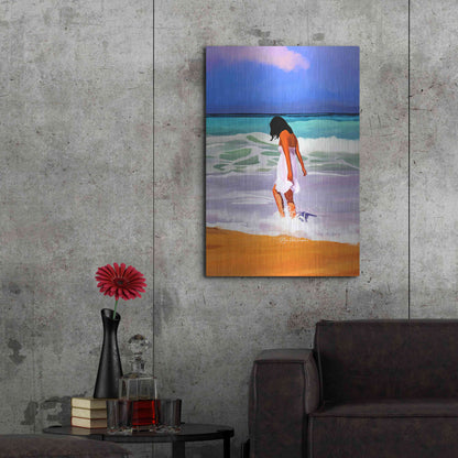 Luxe Metal Art 'Beach Day' by Ata Alishahi, Metal Wall Art,24x36