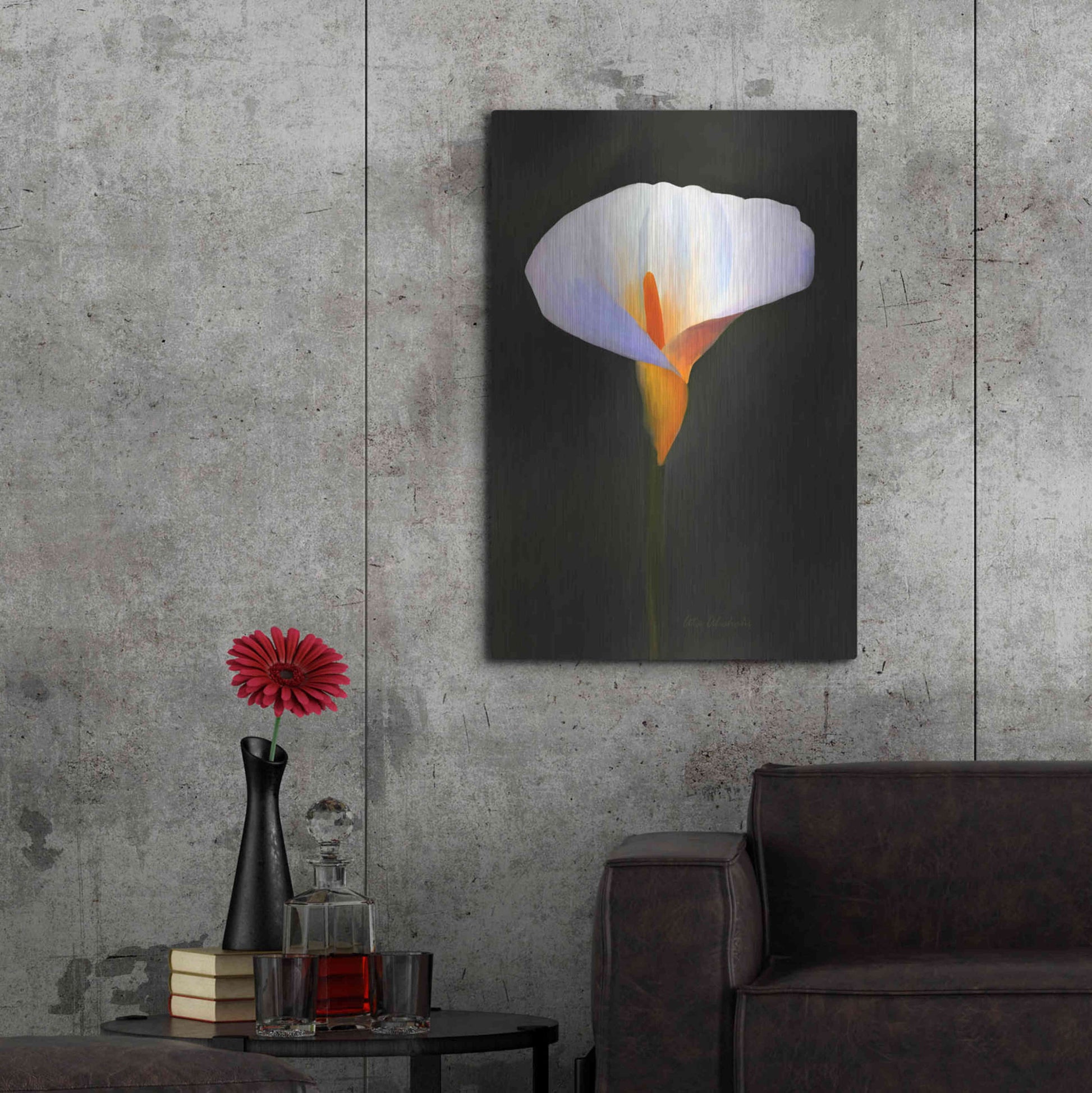 Luxe Metal Art 'Beautiful Flower' by Ata Alishahi, Metal Wall Art,24x36