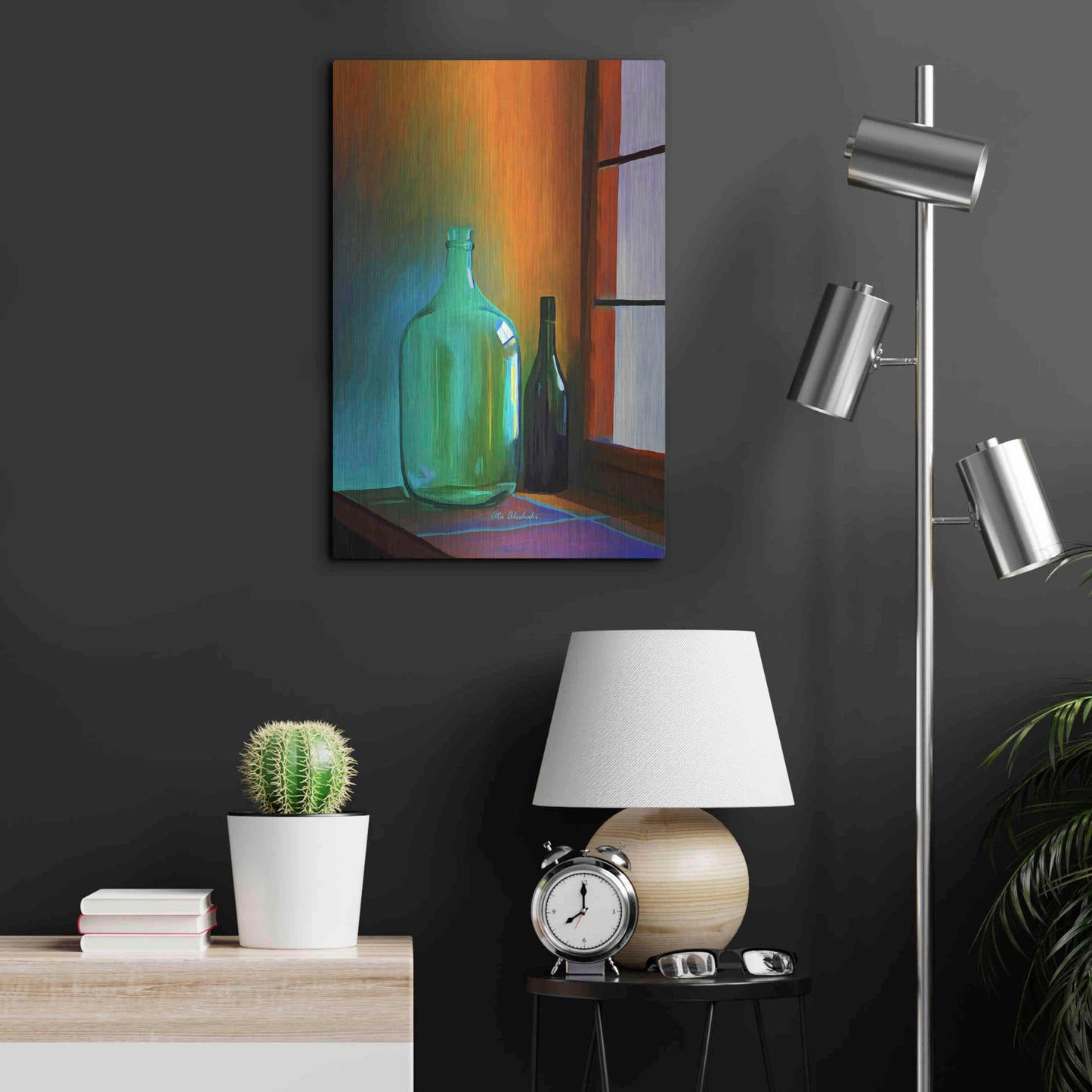 Luxe Metal Art 'Big Bottle' by Ata Alishahi, Metal Wall Art,16x24