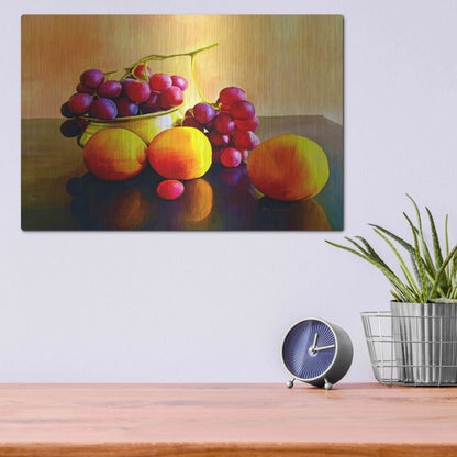 Luxe Metal Art 'Fruits' by Ata Alishahi, Metal Wall Art,16x12