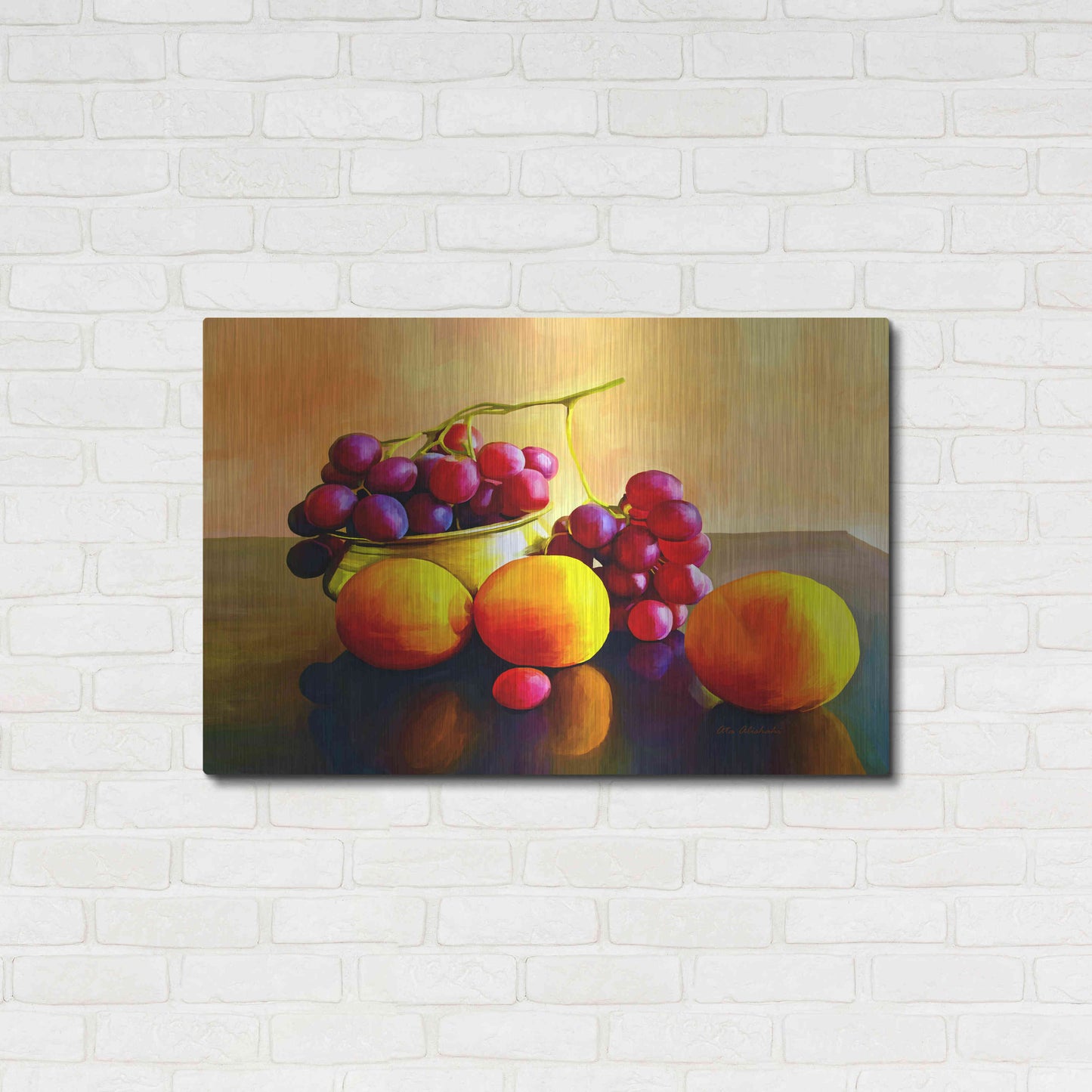 Luxe Metal Art 'Fruits' by Ata Alishahi, Metal Wall Art,36x24