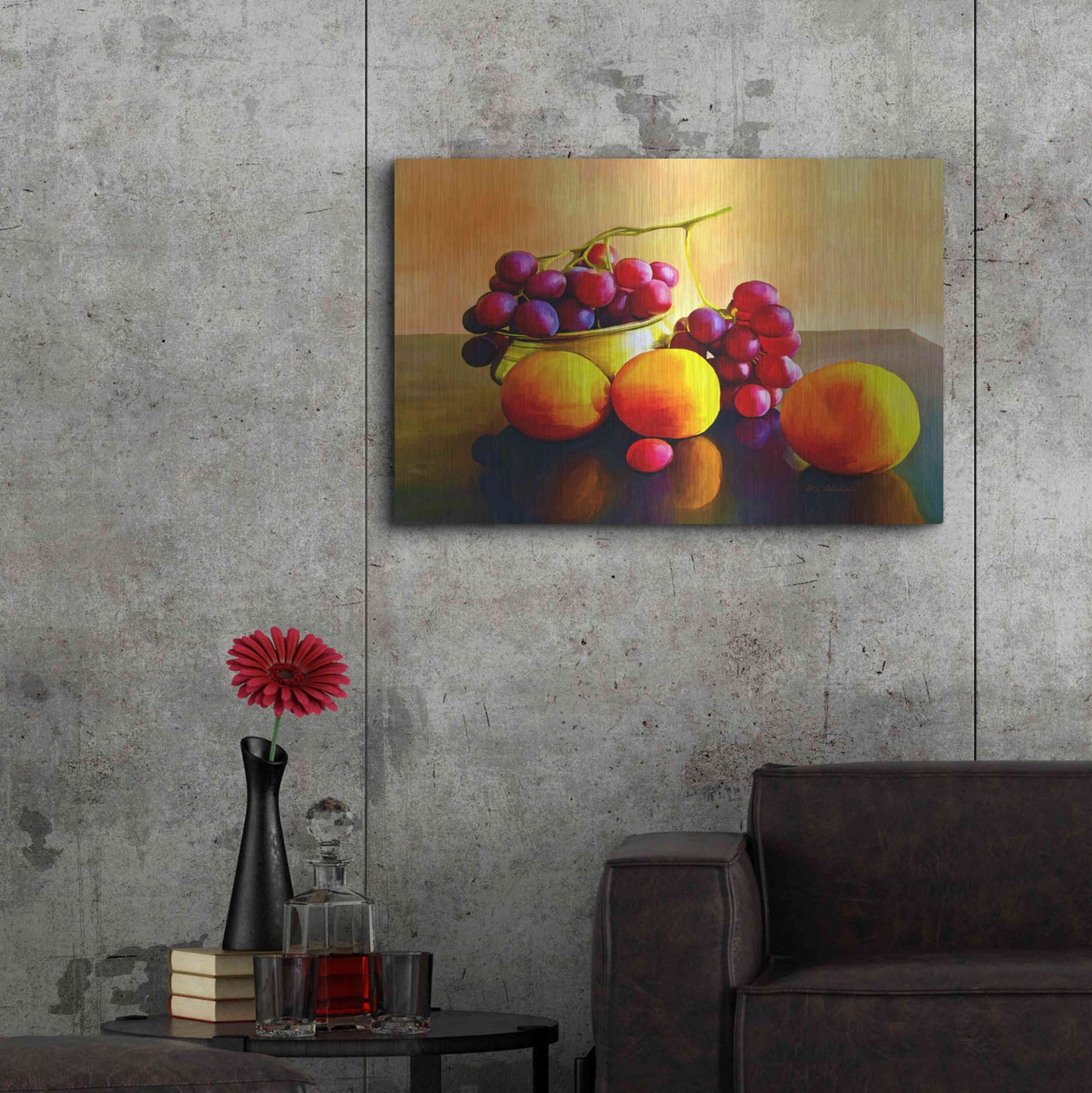 Luxe Metal Art 'Fruits' by Ata Alishahi, Metal Wall Art,36x24