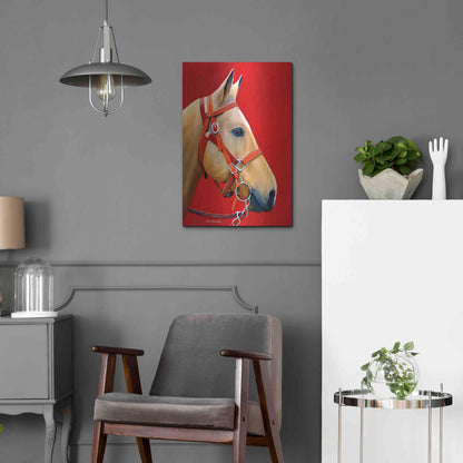 Luxe Metal Art 'Horse Portrait' by Ata Alishahi, Metal Wall Art,16x24