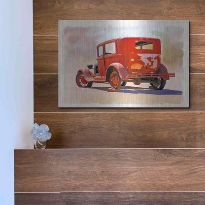 Luxe Metal Art 'Old Car' by Ata Alishahi, Metal Wall Art,16x12