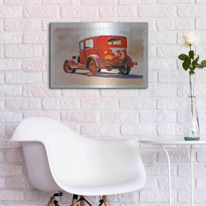 Luxe Metal Art 'Old Car' by Ata Alishahi, Metal Wall Art,24x16