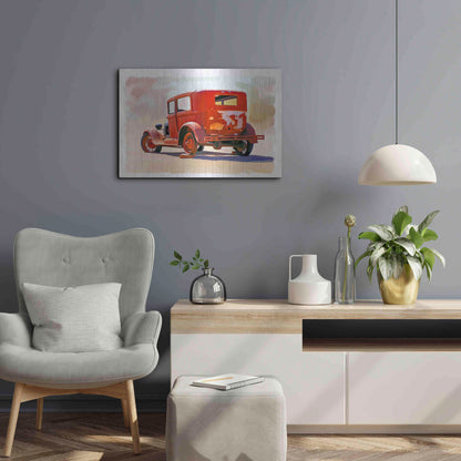 Luxe Metal Art 'Old Car' by Ata Alishahi, Metal Wall Art,24x16