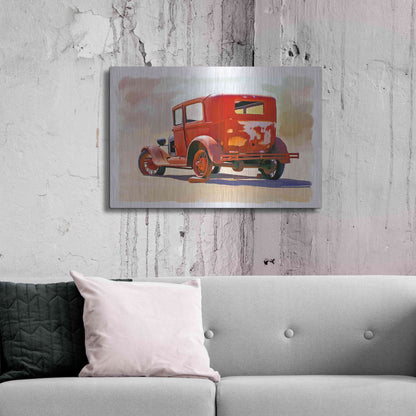 Luxe Metal Art 'Old Car' by Ata Alishahi, Metal Wall Art,36x24