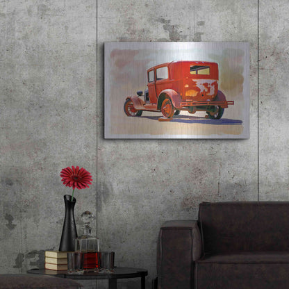 Luxe Metal Art 'Old Car' by Ata Alishahi, Metal Wall Art,36x24