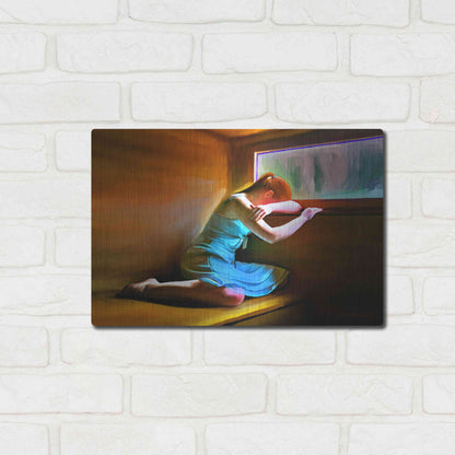 Luxe Metal Art 'Sad Girl' by Ata Alishahi, Metal Wall Art,16x12