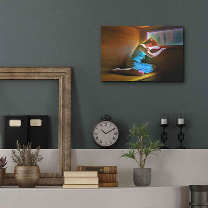 Luxe Metal Art 'Sad Girl' by Ata Alishahi, Metal Wall Art,16x12