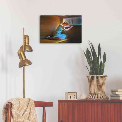 Luxe Metal Art 'Sad Girl' by Ata Alishahi, Metal Wall Art,24x16