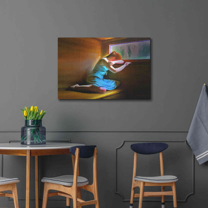 Luxe Metal Art 'Sad Girl' by Ata Alishahi, Metal Wall Art,36x24