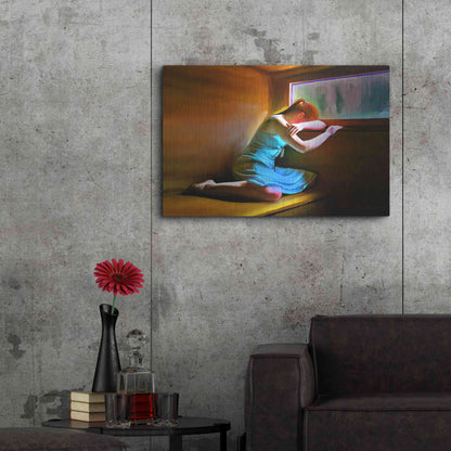 Luxe Metal Art 'Sad Girl' by Ata Alishahi, Metal Wall Art,36x24