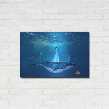 Luxe Metal Art 'Ocean World 3' by Ata Alishahi, Metal Wall Art,36x24