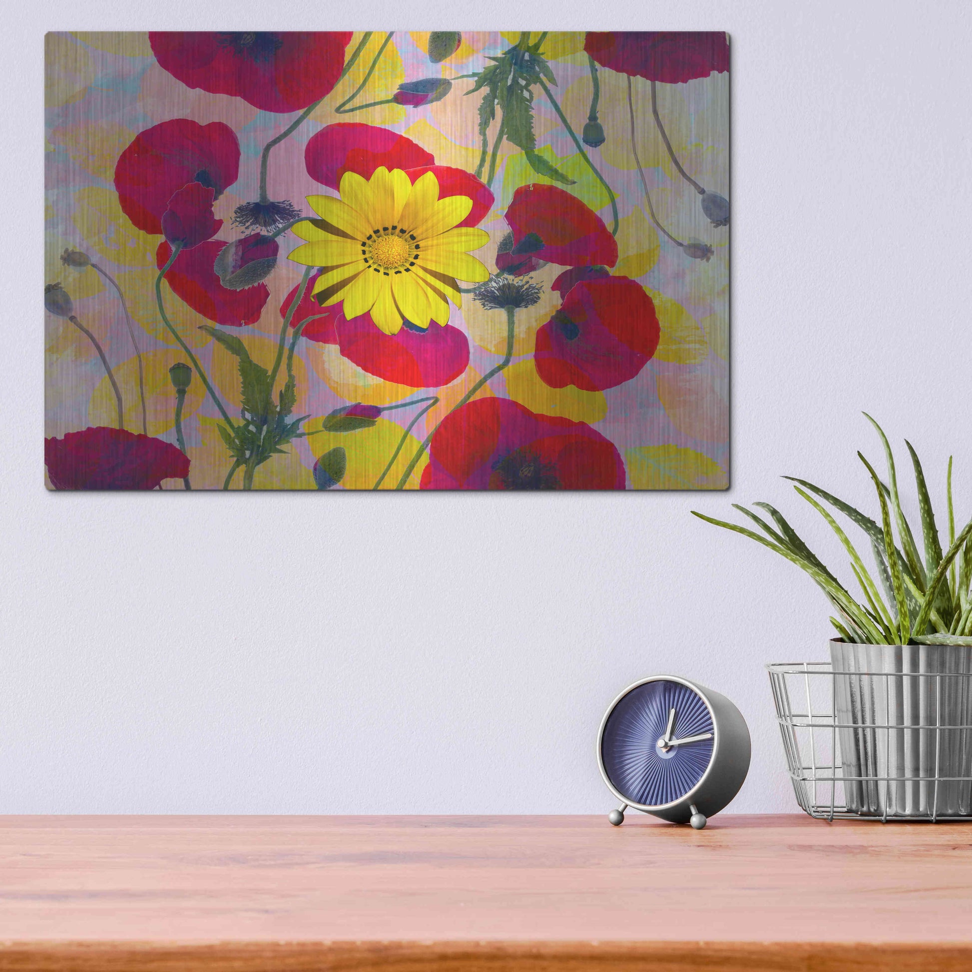 Luxe Metal Art 'Design H' by Ata Alishahi, Metal Wall Art,16x12