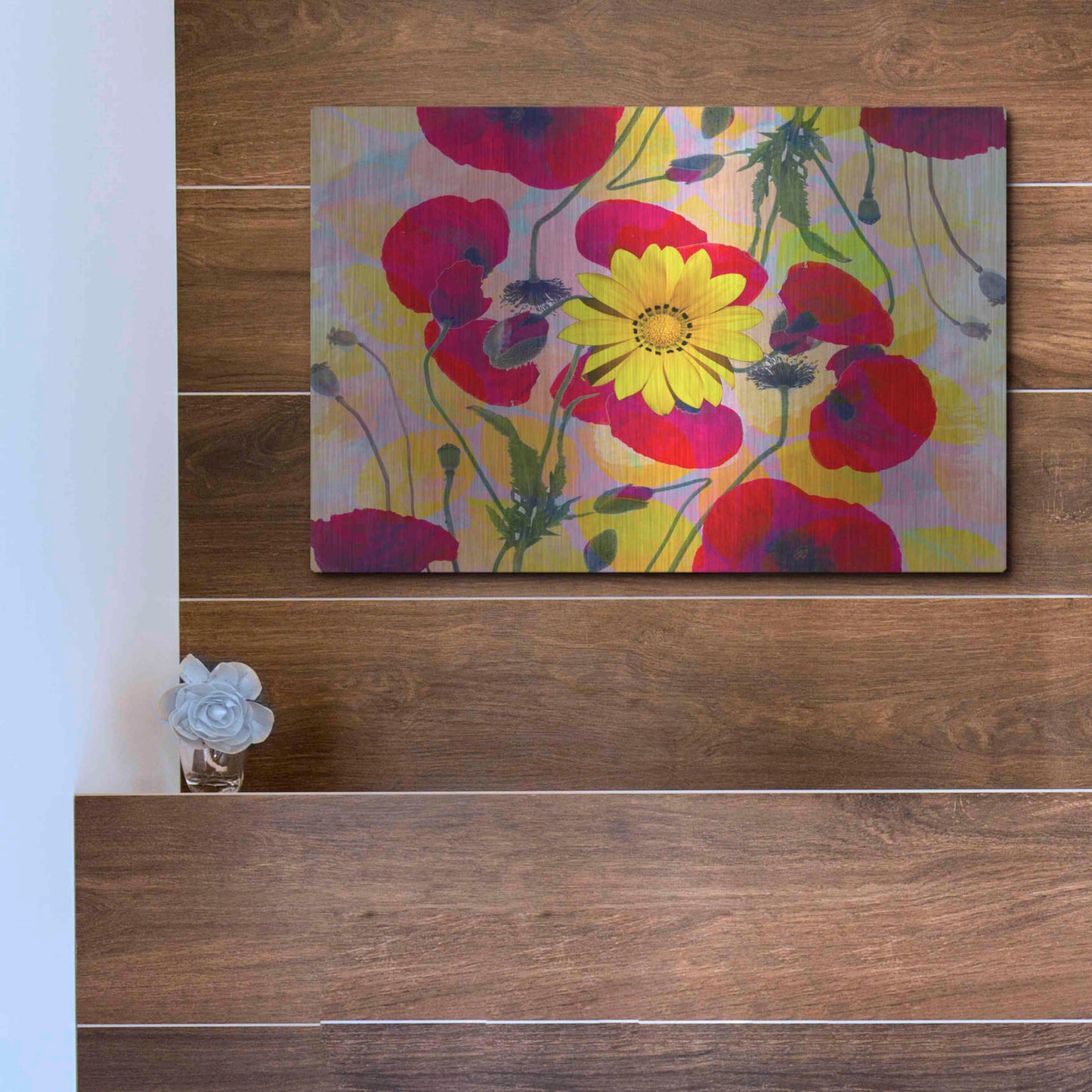 Luxe Metal Art 'Design H' by Ata Alishahi, Metal Wall Art,16x12